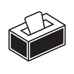 tissue box silhouette vector image 