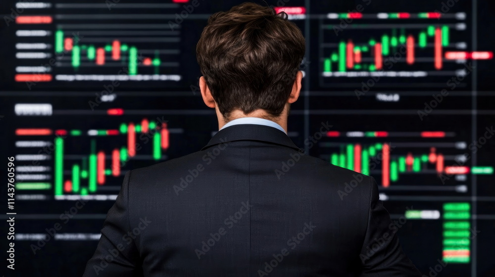 Poster Stock market trends analysis professional insights and data visualization in business settings