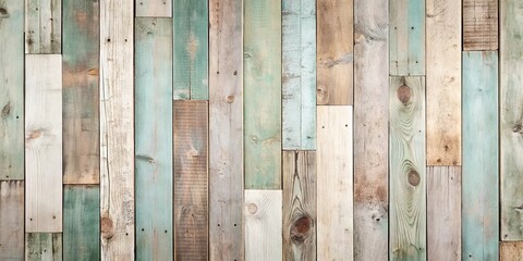 Rustic Weathered Wood Planks in a Variety of Soothing Colors Ideal for Backgrounds