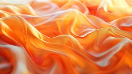 Obraz premium Flowing, transparent, elegant curves, soft peach color of the fabric