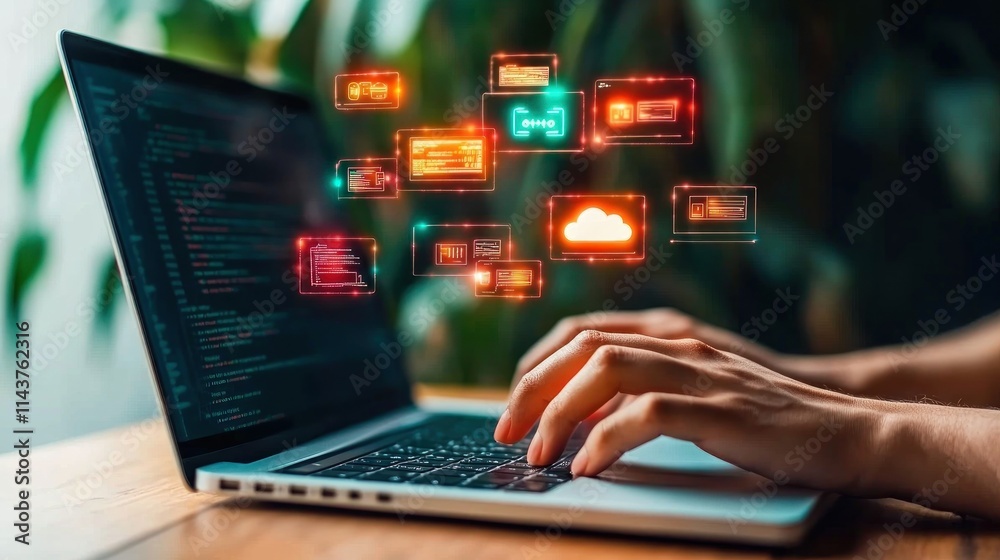 Poster remote workplace trends digital transformation and multimedia content in modern environments