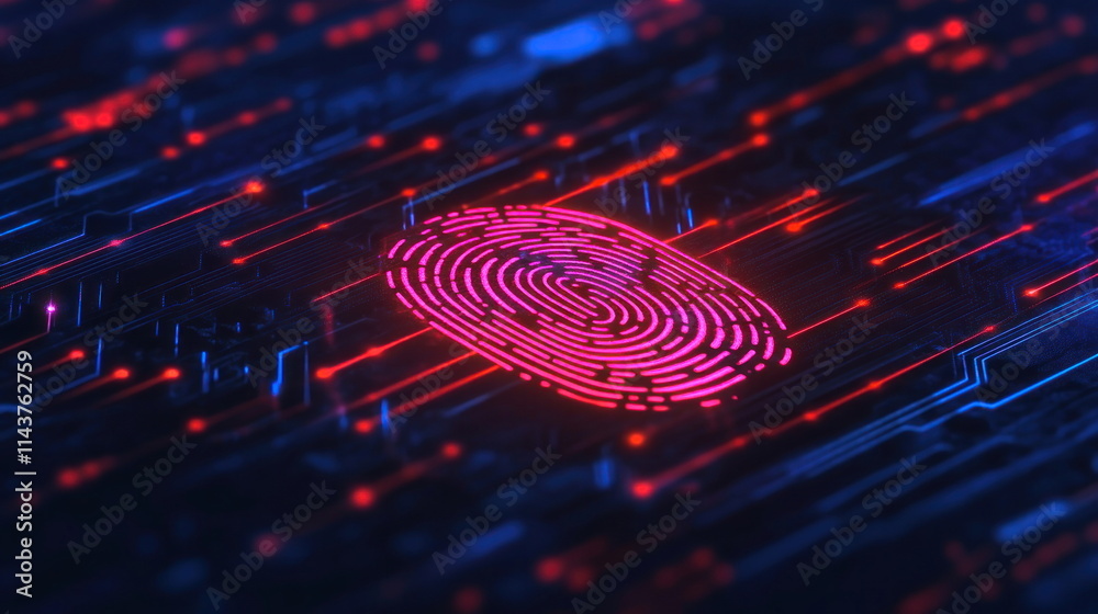 Poster data protection insights digital fingerprint analysis in cybersecurity lab infographic