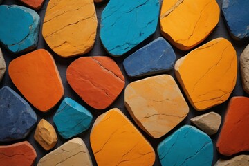 a close up of a bunch of rocks with different colors