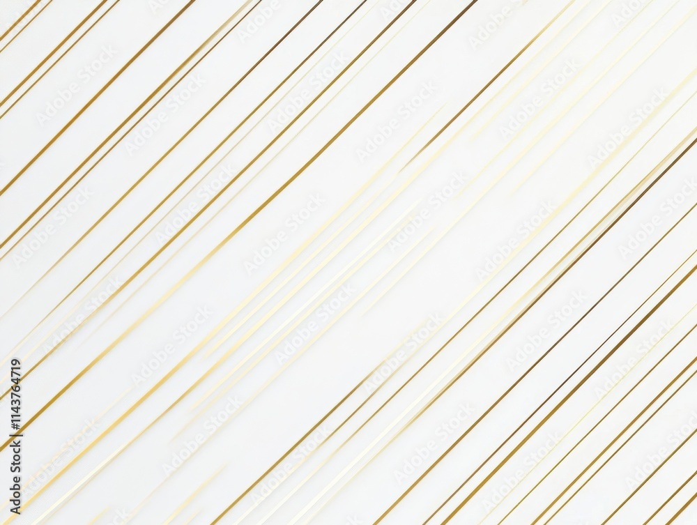 Poster Elegant white background with thin gold diagonal lines creating a sophisticated and minimalist aesthetic suitable for various design projects