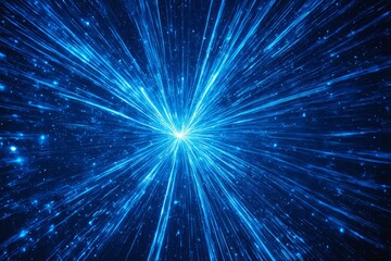 Fototapeta premium a close up of a blue star burst with a black background