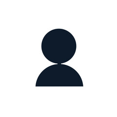 simple vector icon of a person for profile