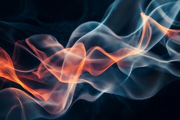 Smoke, light, wave, pattern, black, backgrounds