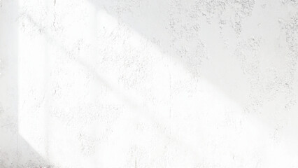 White cement wall in retro concept. Old concrete background for wallpaper or graphic design. Blank plaster texture in vintage style. Modern house interiors that feel calm and simple.