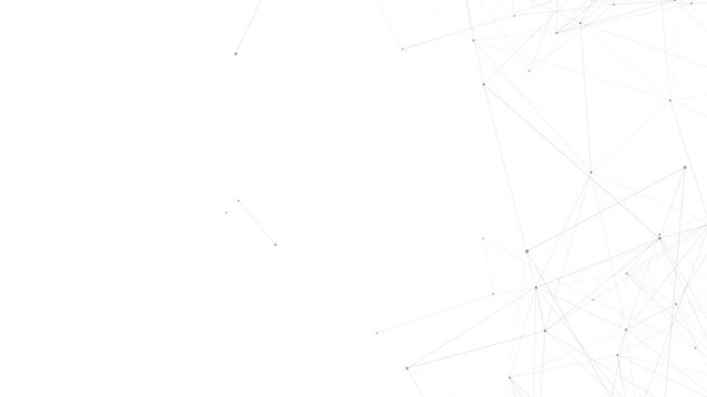 line connect network animation on white background. Line technology data connection and business background	