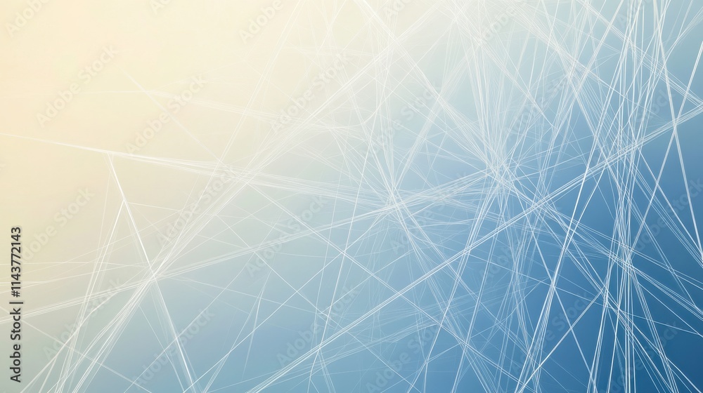 Poster A soft gradient background with abstract lines transitioning from light to deep blue, creating a serene atmosphere for design and creativity