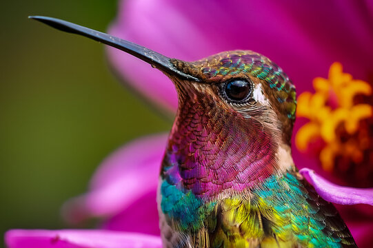 Portrait eines schimmernden Kolibris
