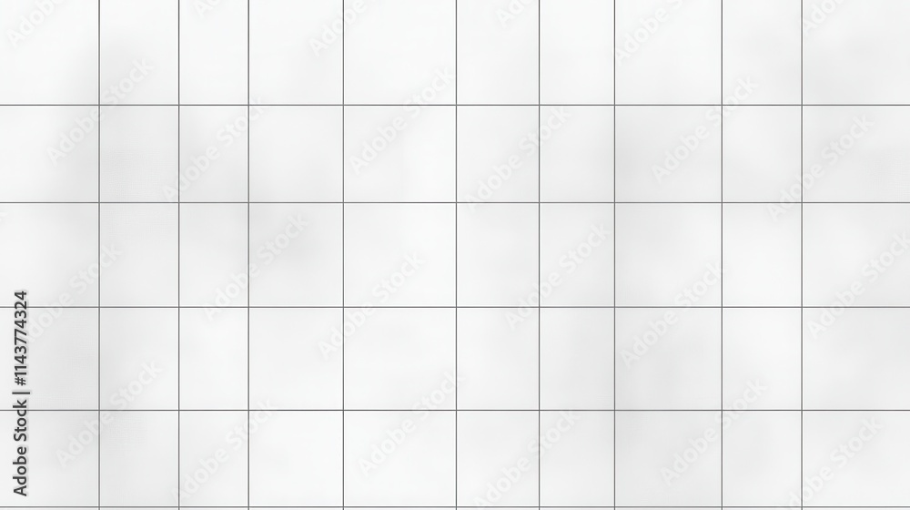 Poster A seamless light grey grid pattern on a white background designed for minimalist decor or modern design projects