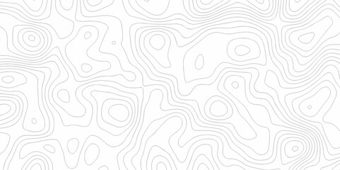 Fototapeta premium Abstract Vector geography landscape Topo contour map on white background, Topographic contour lines. Seamless pattern with lines Topographic map. Geographic mountain relief diagram line wave carve.