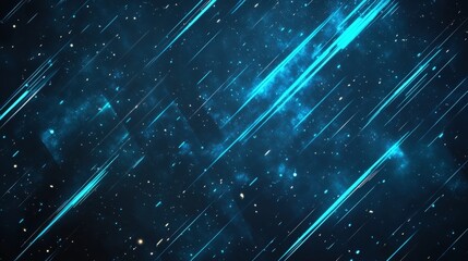 Black Friday or Cyber Monday poster template with a few blue glowing lines crossing the background like shooting stars, photorealism transparent background