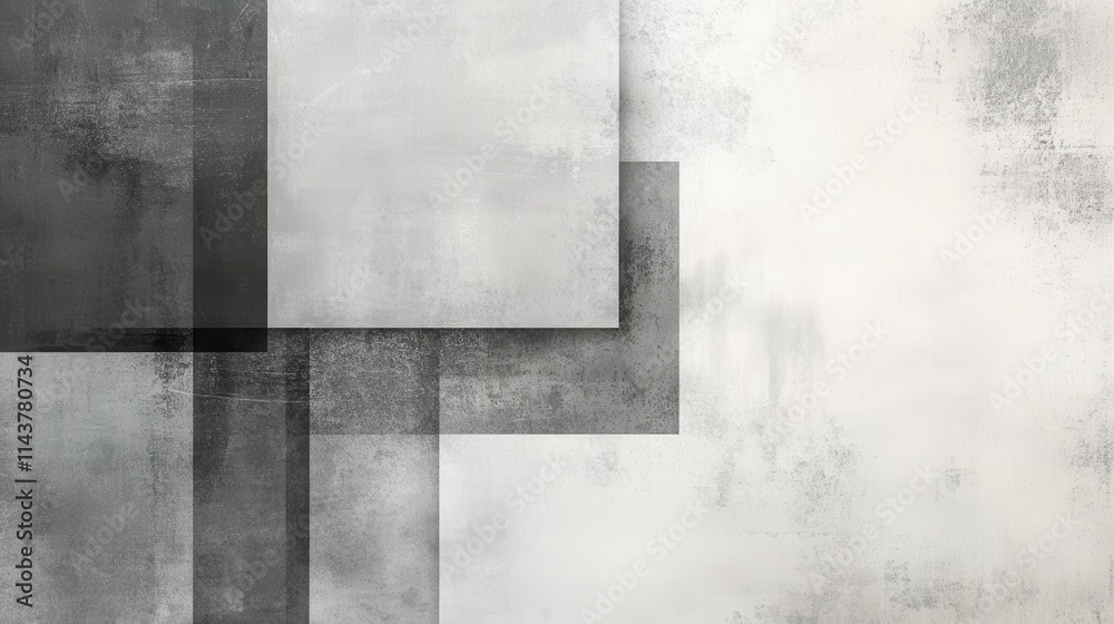 Aufkleber a minimalist composition featuring soft grey tones and overlapping geometric shapes in a serene and 