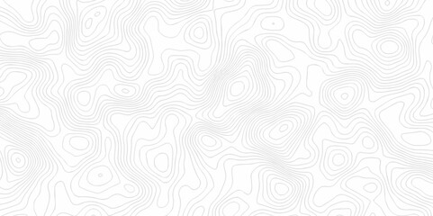 Abstract Vector geography landscape Topo contour map on white background, Topographic contour lines. Seamless pattern with lines Topographic map. Geographic mountain relief diagram line wave carve.