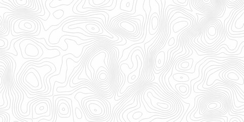 Abstract Vector geography landscape Topo contour map on white background, Topographic contour lines. Seamless pattern with lines Topographic map. Geographic mountain relief diagram line wave carve.