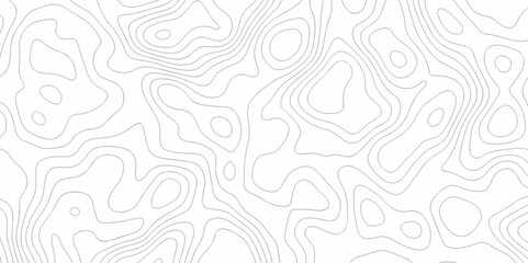 Abstract Vector geography landscape Topo contour map on white background, Topographic contour lines. Seamless pattern with lines Topographic map. Geographic mountain relief diagram line wave carve.