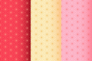 麻の葉模様セット①