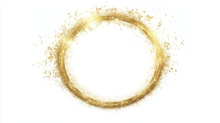 Gold Foil Frame gold splatter frames glitter. Gold stroke on white background