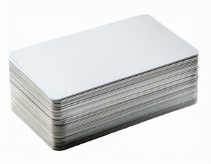 Plastic or paper white business card isolated on transparent background. Generated image