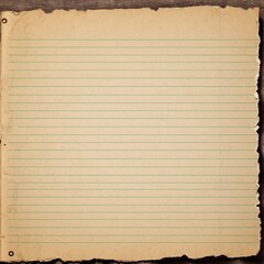 Naklejka premium Torn vintage lined notebook paper with distressed edges and a textured surface, 