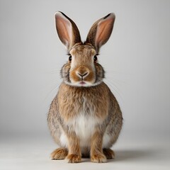 Fototapeta premium a brown bunny on white background 