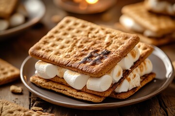 delicious s mores dessert toasted graham crackers