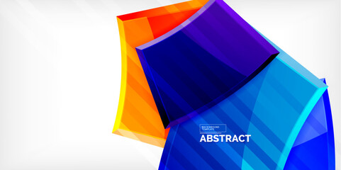 Colorful geometric abstract shapes. Illustration For Wallpaper, Banner, Background, Card, Book Illustration, landing page