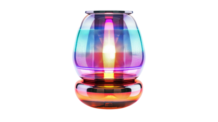 Futuristic Oil Lamp on transparent background PNG.
