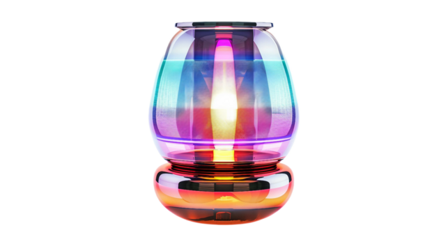 Futuristic Oil Lamp on transparent background PNG.