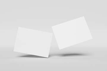 Blank A6 Postcard for mockup - rendering 3D