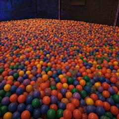 Fototapeta premium A massive children's ball pit area.
