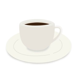 白いカップに入ったコーヒー　ティー