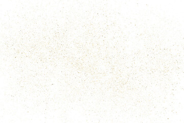 Gold texture pattern on transparent background. Old paper surface. Light golden confetti. Yellow Illustration backdrop. PNG design element.