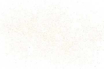 Gold texture pattern on transparent background. Old paper surface. Light golden confetti. Yellow Illustration backdrop. PNG design element.