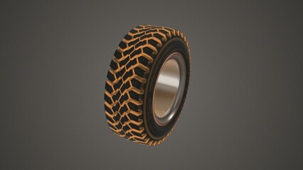 Automobile tyre rotate with lights