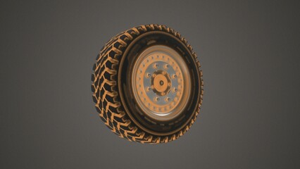 Automobile tyre rotate with lights