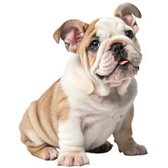 Obraz premium Bulldog puppy isolated on a transparent background