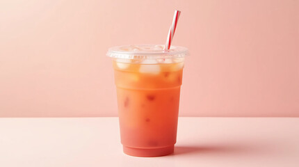 Iced fruit tea, bubble tea