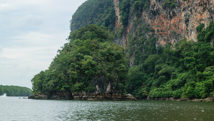 Thailand Phuket Krabi Bangkok Romantic Adventure Tour Panoramic Trees, Ocean And Mountains View During Sunset