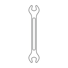 Hand drawn kids drawing illustration wrench cartoon isolated