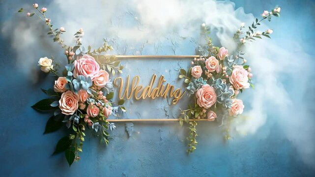 Wedding bliss: video narrative showcasing charm of wedding decor, paired with meaningful text, offering visual journey through lights, intimate atmosphere of bride and groom day.