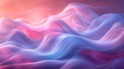 Abstract pink, purple, and blue wavy background.