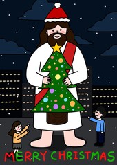 Naklejka premium 예수님의 크리스마스(Jesus's christmas)
