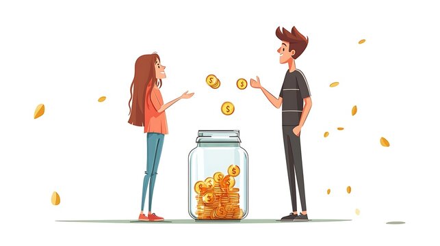 Money management tips for couples home illustration finance engaging