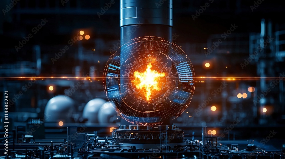 Aufkleber dynamic energy production visualization in modern industrial facilities insights through infographic