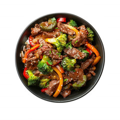 Fototapeta premium Beef Stir-fry with Broccoli and Peppers