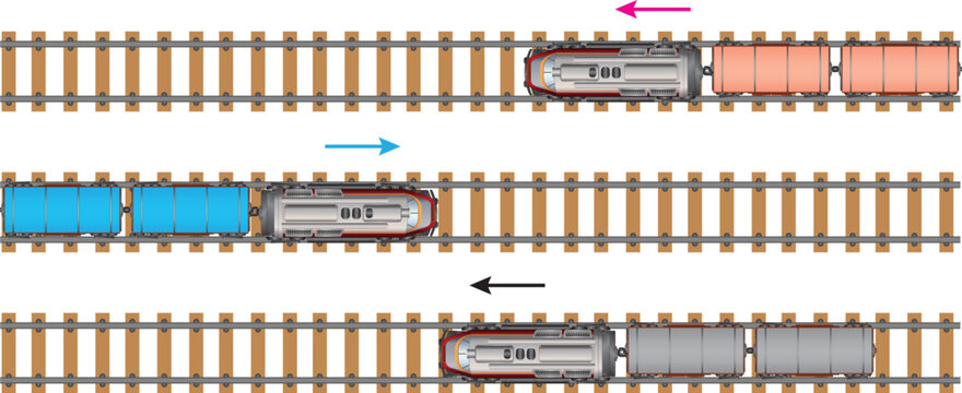Physics lesson speed question. Trains moving on rails.