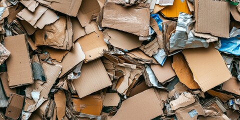 Chipped corrugated waste represents a collection of packaging materials, showcasing how discarded cardboard is transformed into smaller fragments of chipped corrugated waste for recycling.